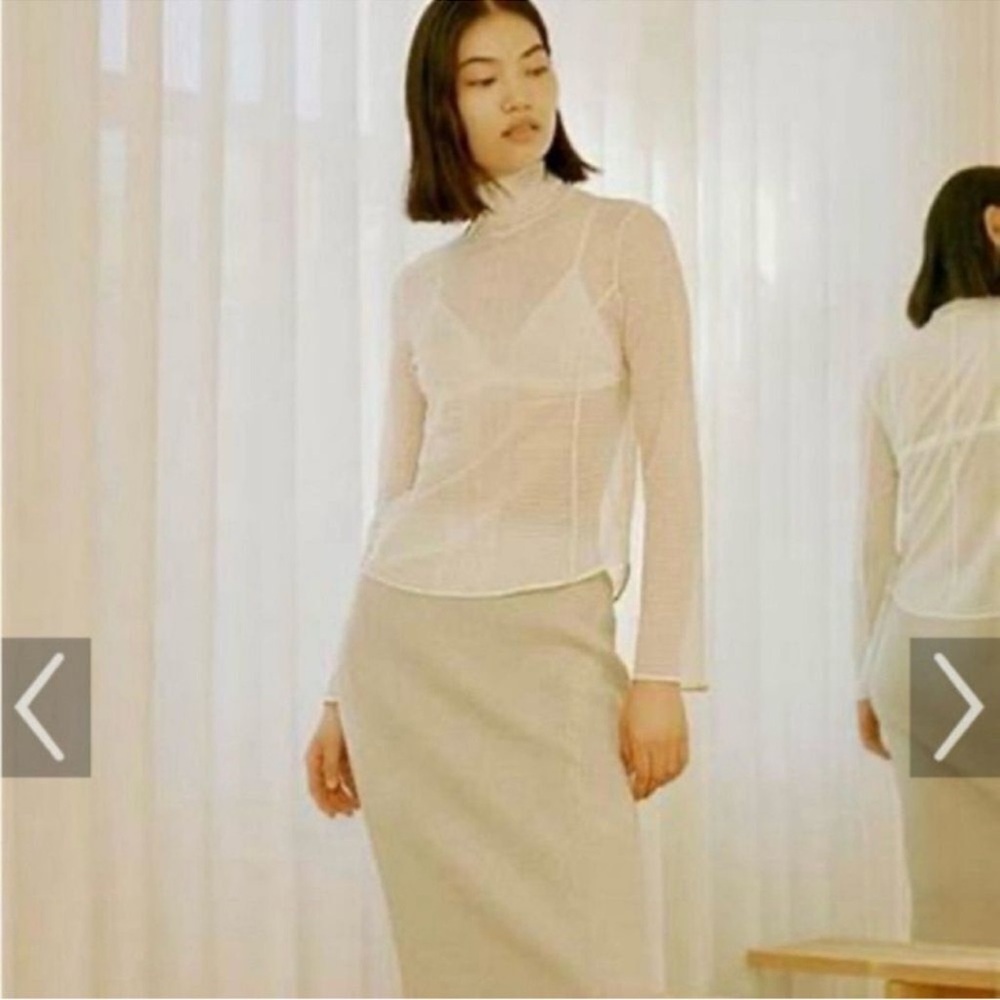 Uniqlo x mame kurogouchi Mesh High Neck Long Sleeve Shirt